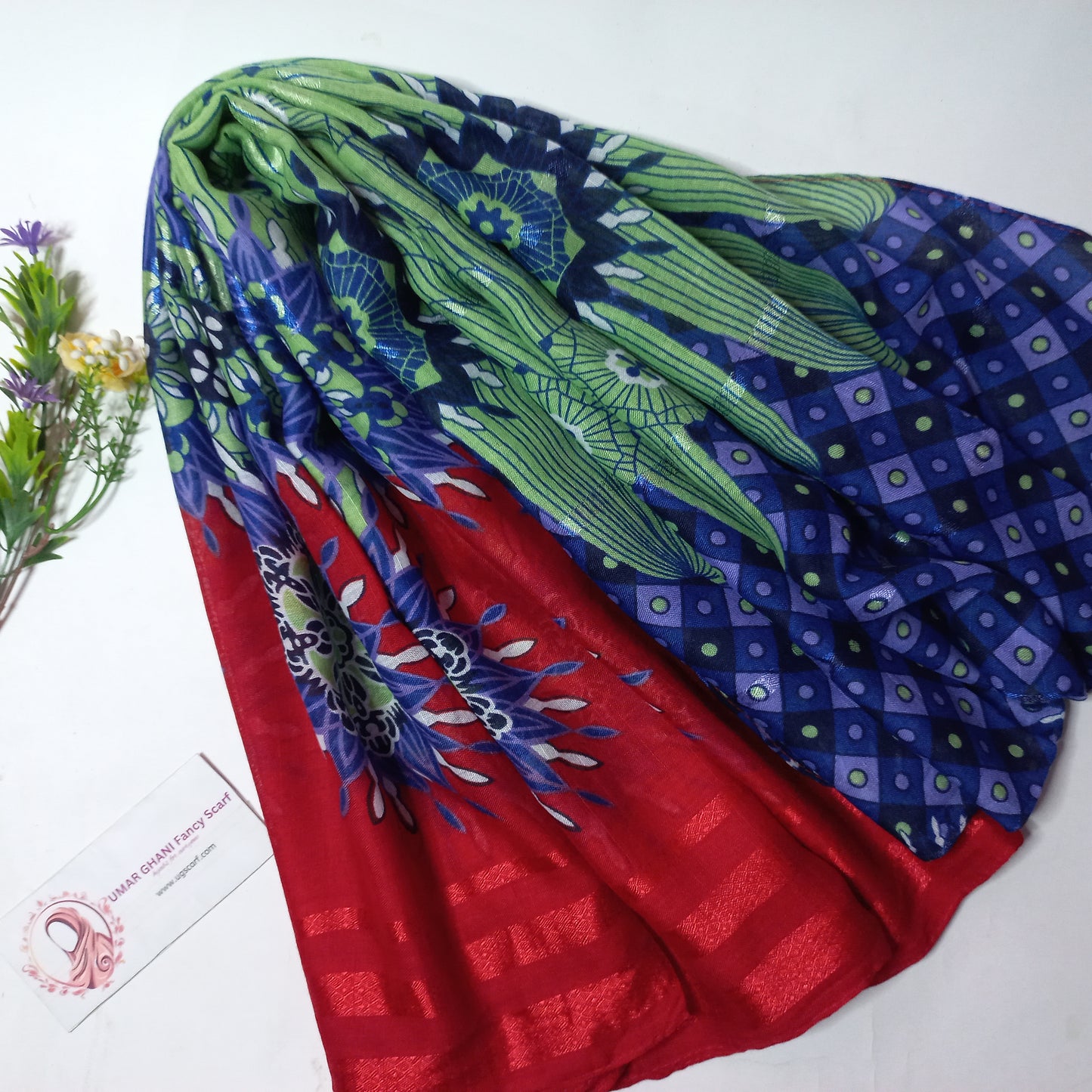 Imported Khaddi Lining Digital Print Hijab Scarf