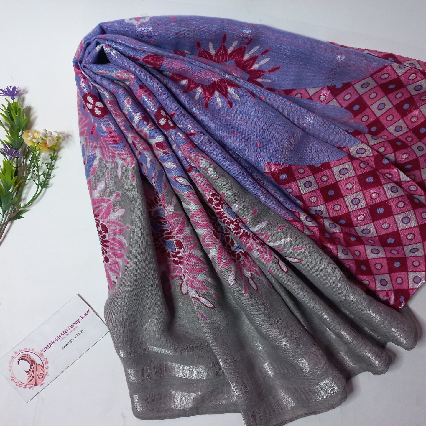 Imported Khaddi Lining Digital Print Hijab Scarf