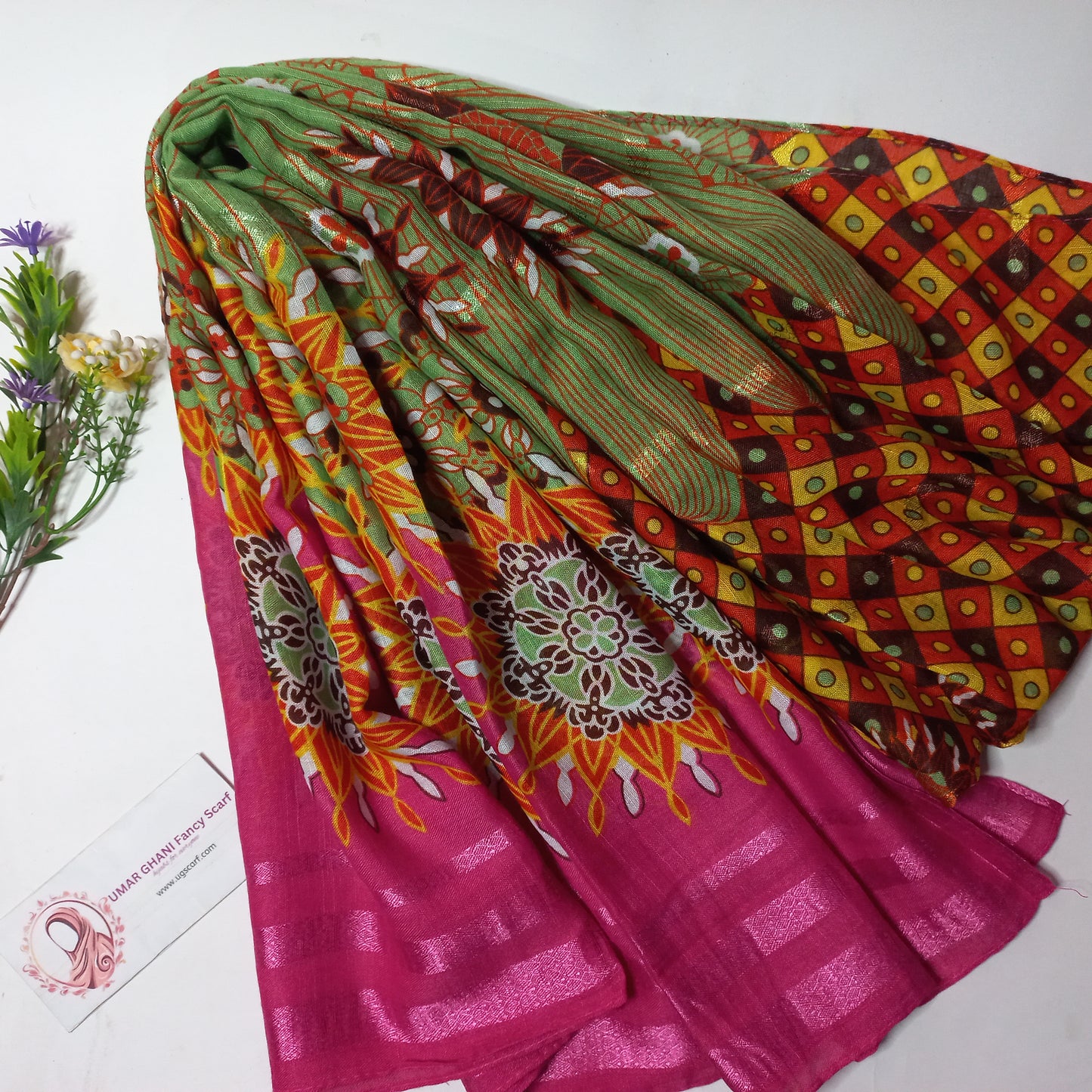 Imported Khaddi Lining Digital Print Hijab Scarf