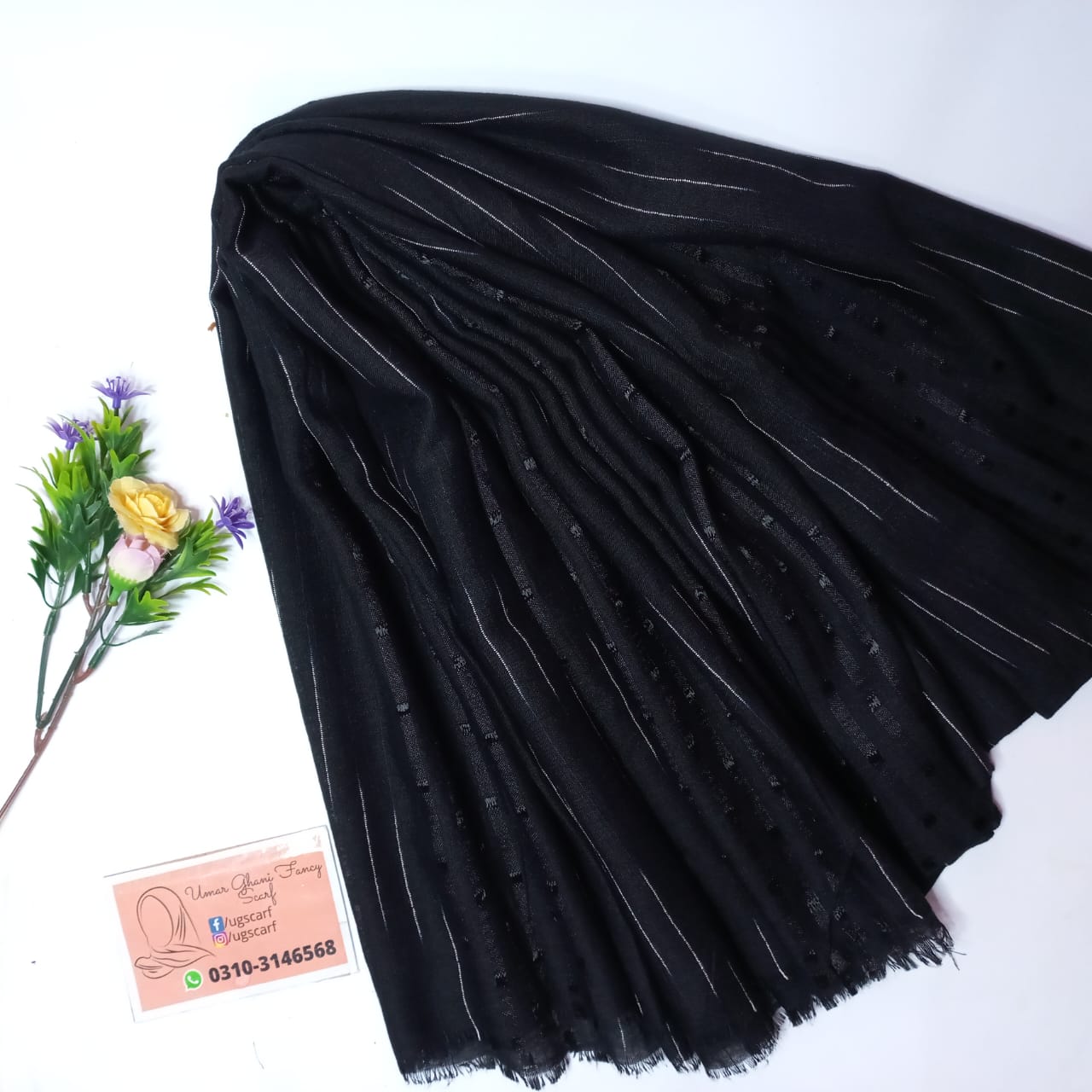 Imported Cashmere Slub Lawn Multi Lining Hijab Scarf