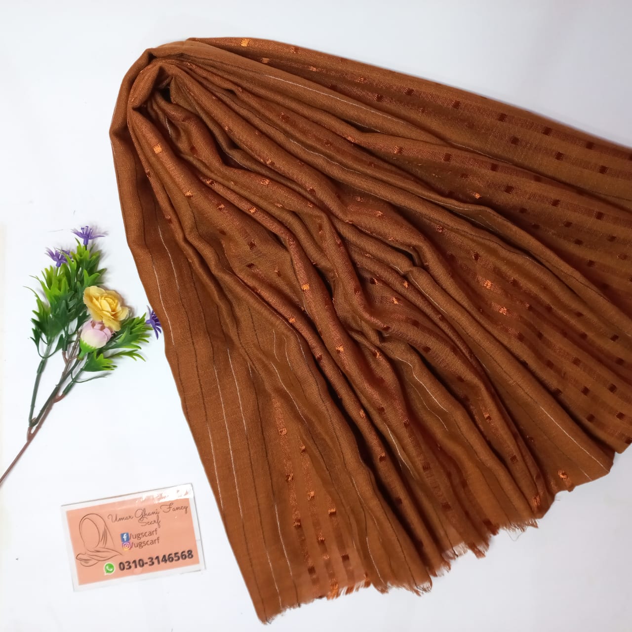 Imported Cashmere Slub Lawn Multi Lining Hijab Scarf
