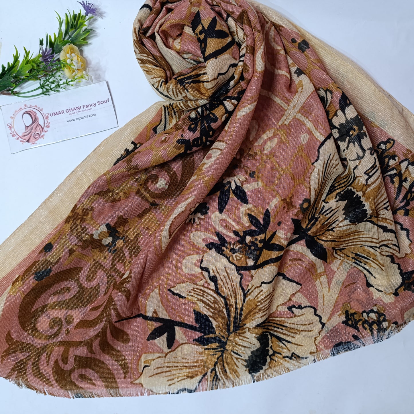Imported Party Wear Lawn Tilla Digital Print Hijab Scarf