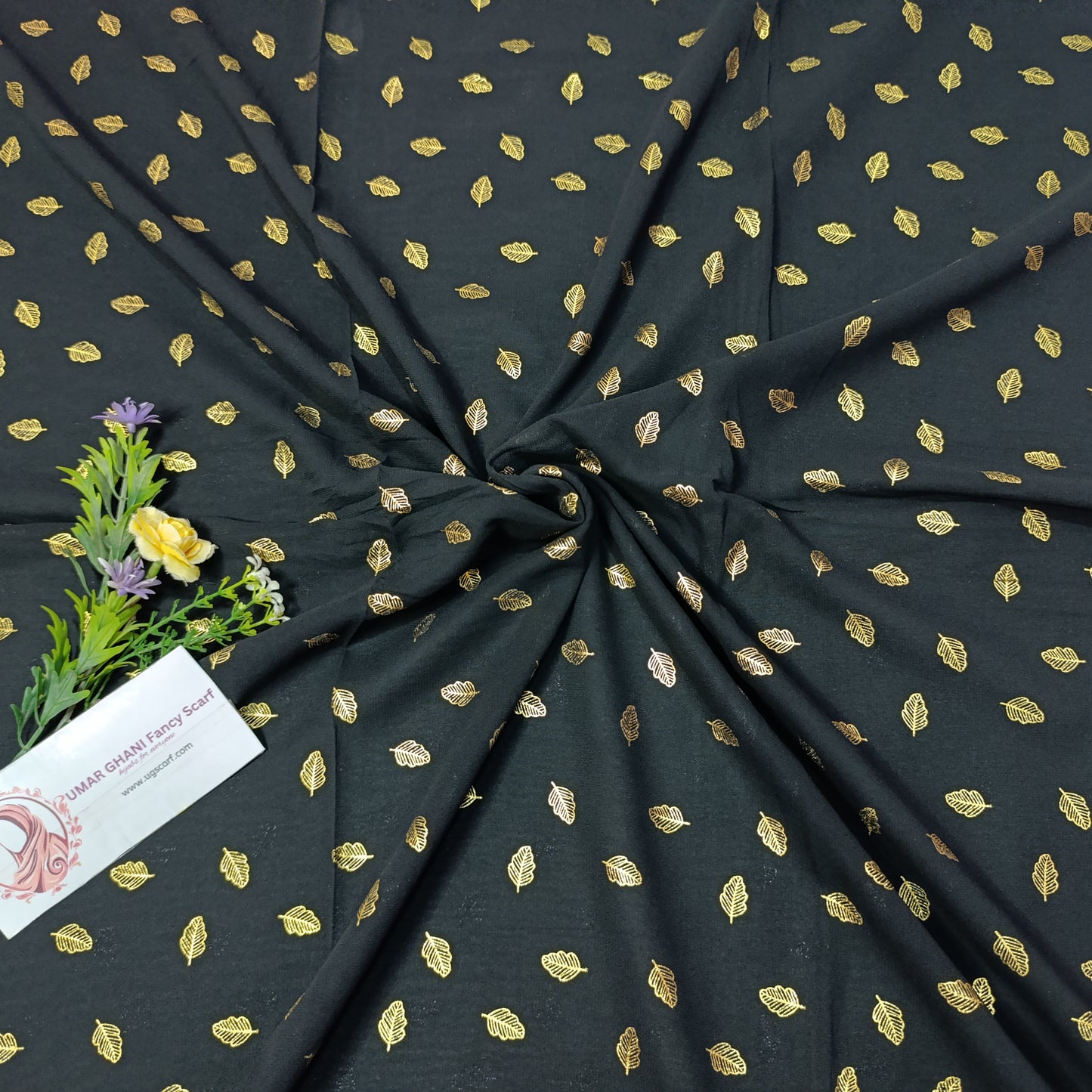 Imported Chiffon Foil Print Hijab Scarf