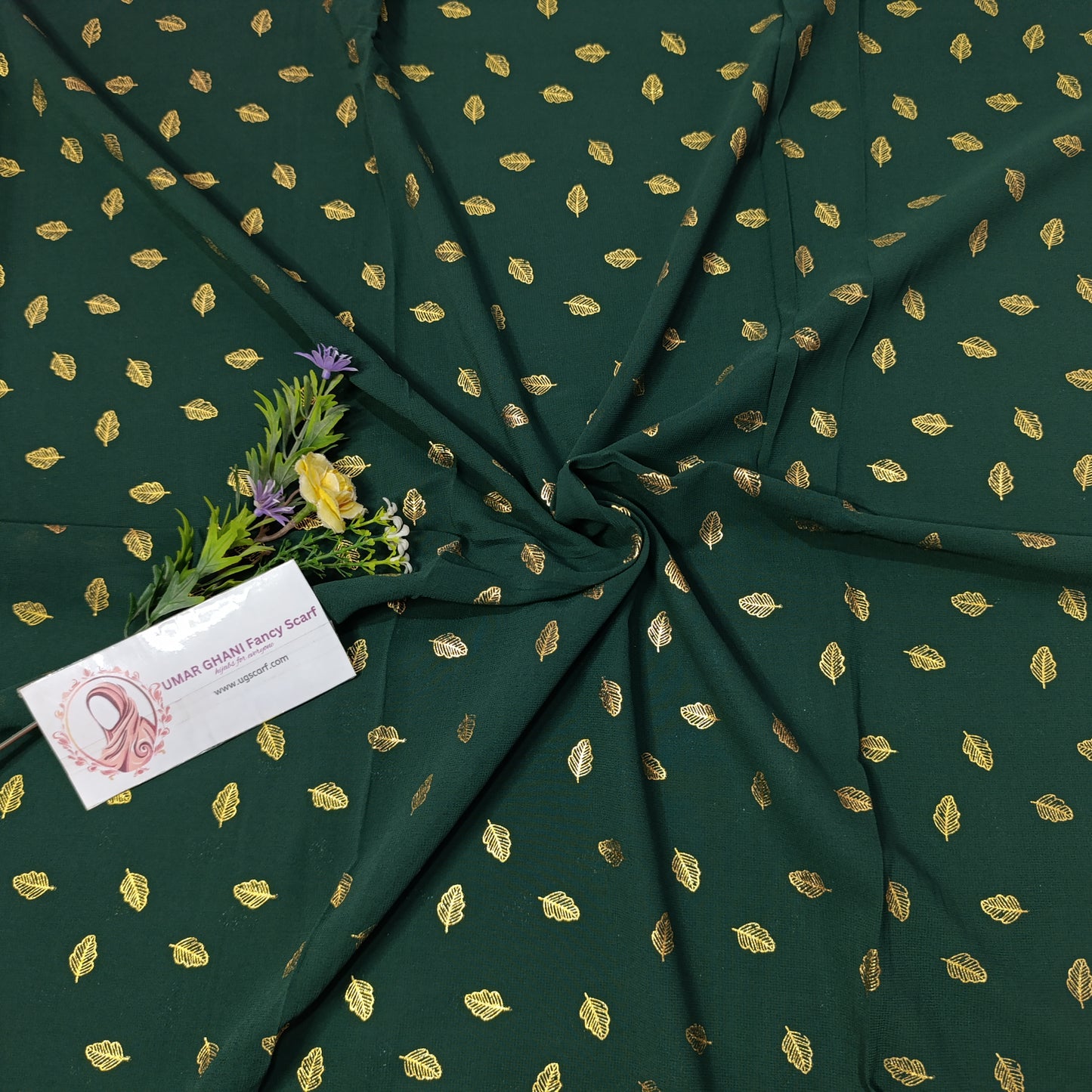 Imported Chiffon Foil Print Hijab Scarf