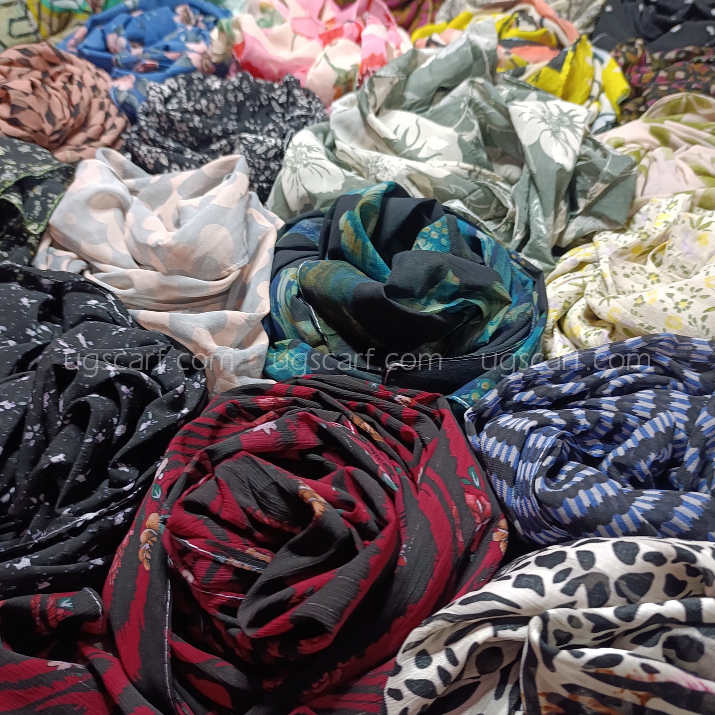 Imported Random Chiffon Printed Hijab Scarf