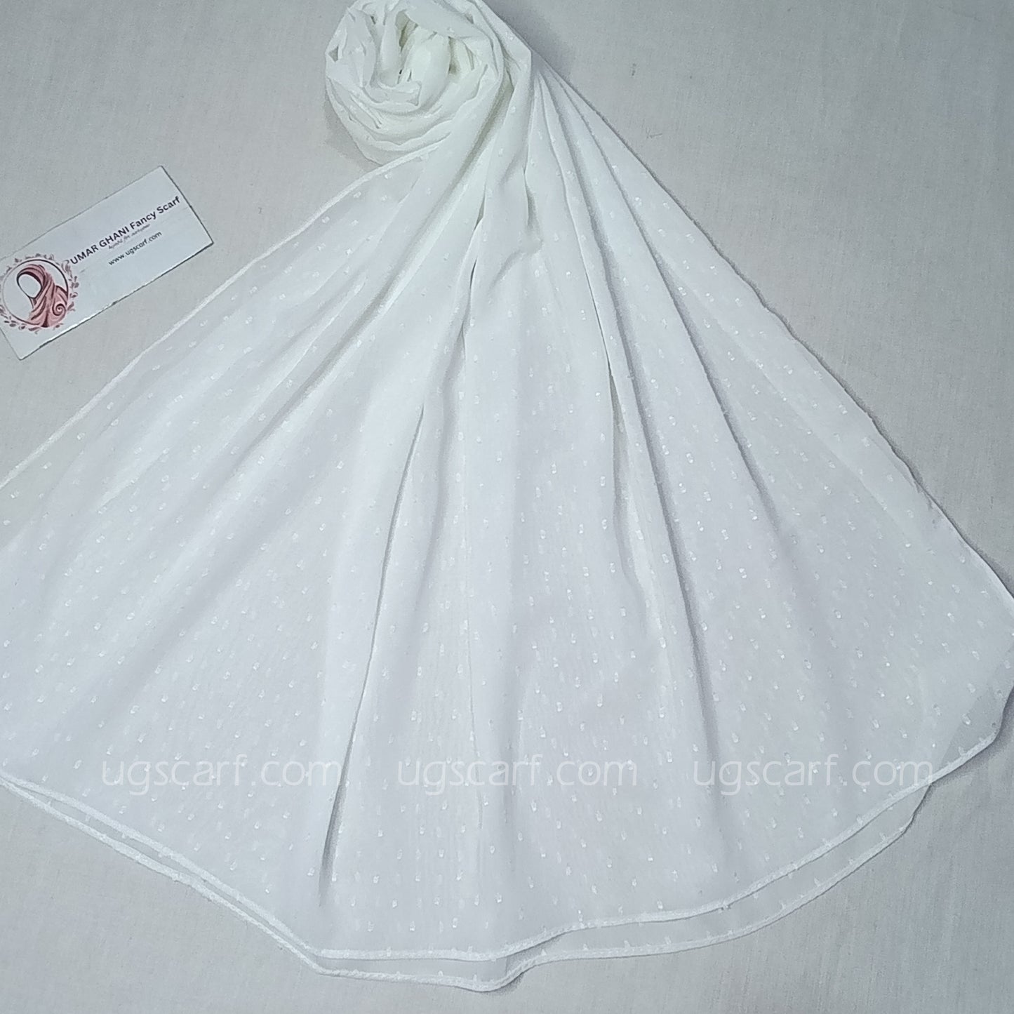 Chiffon Self Bureshia (Embossed) Hijab Scarf