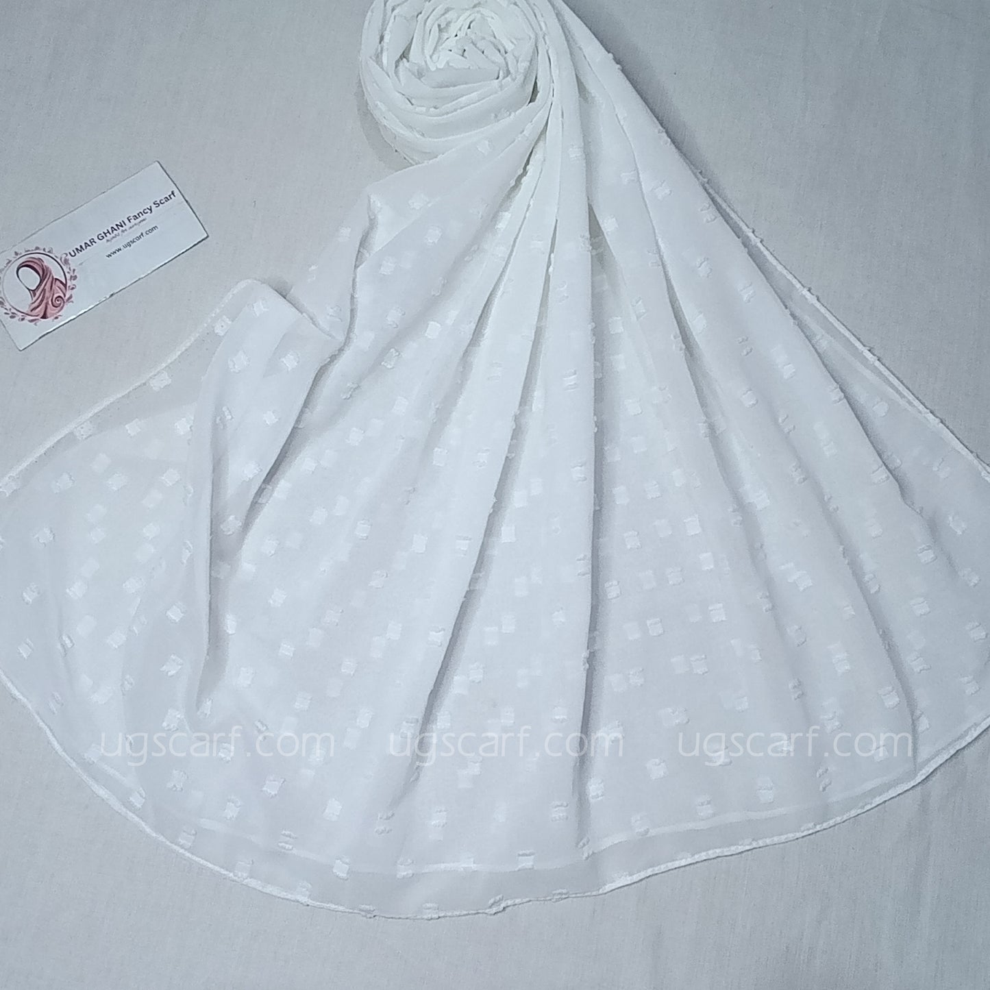 Chiffon Self Bureshia (Embossed) Hijab Scarf