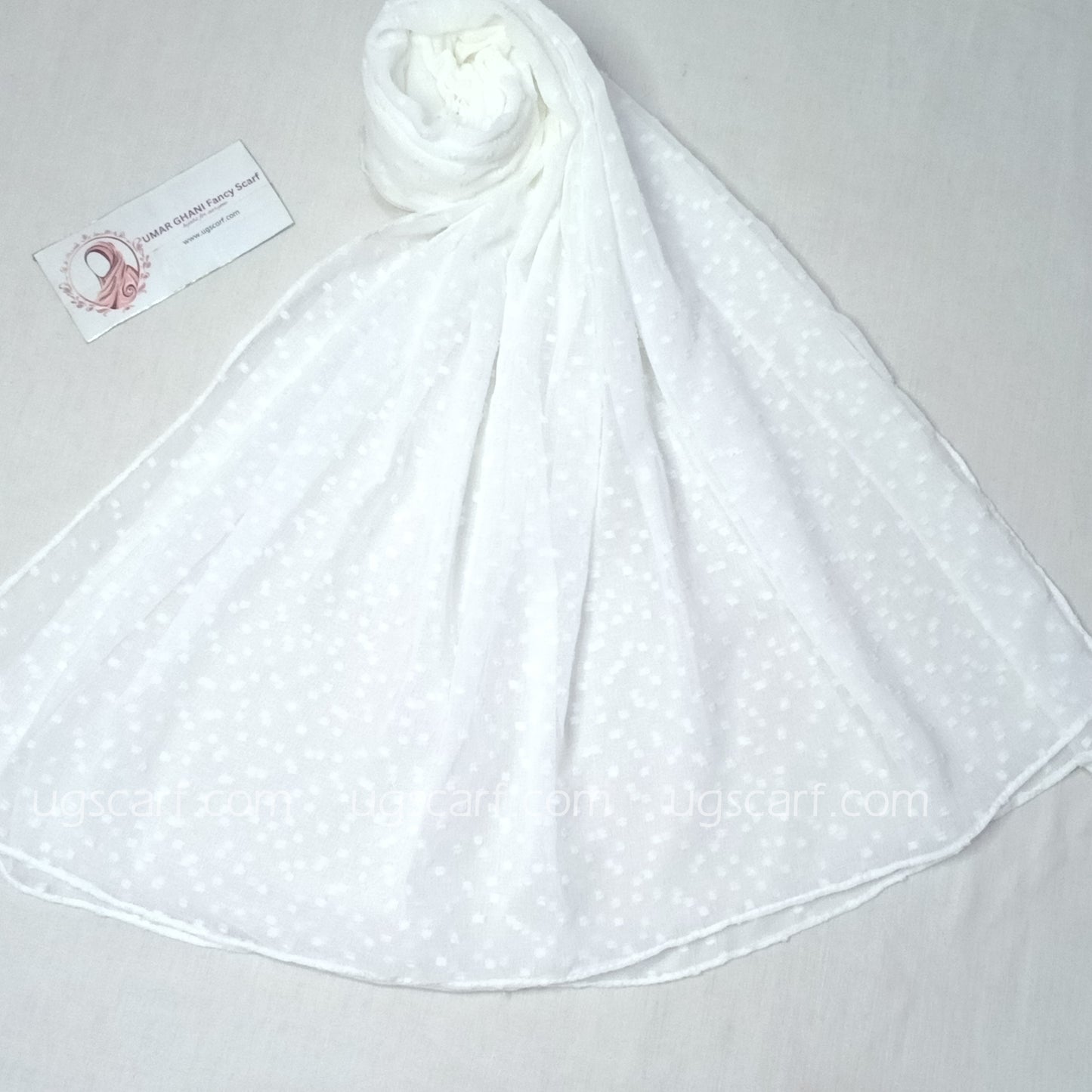 Chiffon Self Bureshia (Embossed) Hijab Scarf