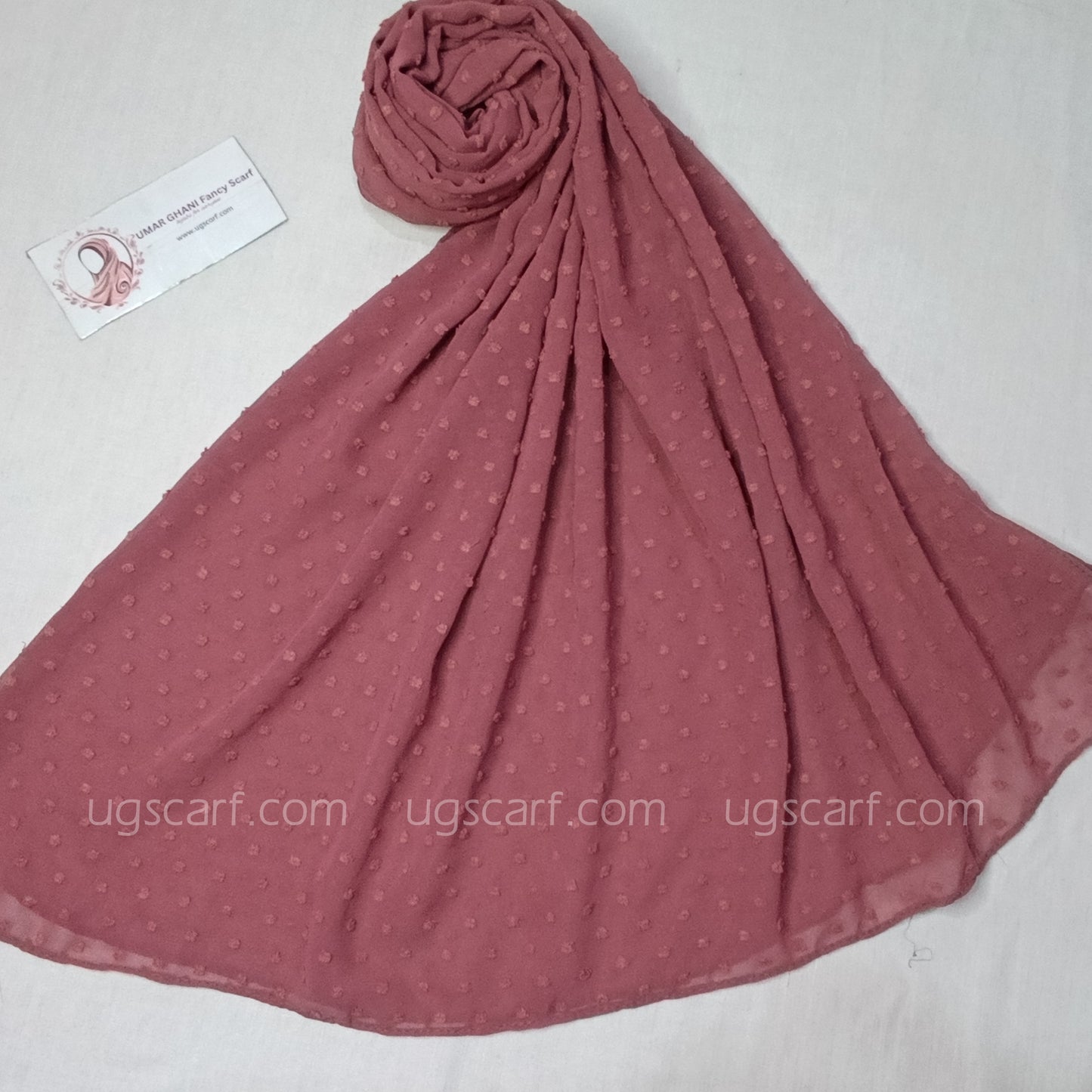 Chiffon Self Bureshia (Embossed) Hijab Scarf