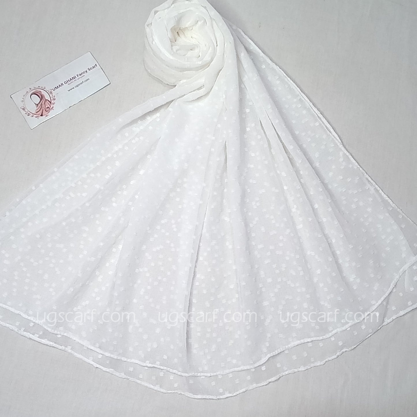 Chiffon Self Bureshia (Embossed) Hijab Scarf