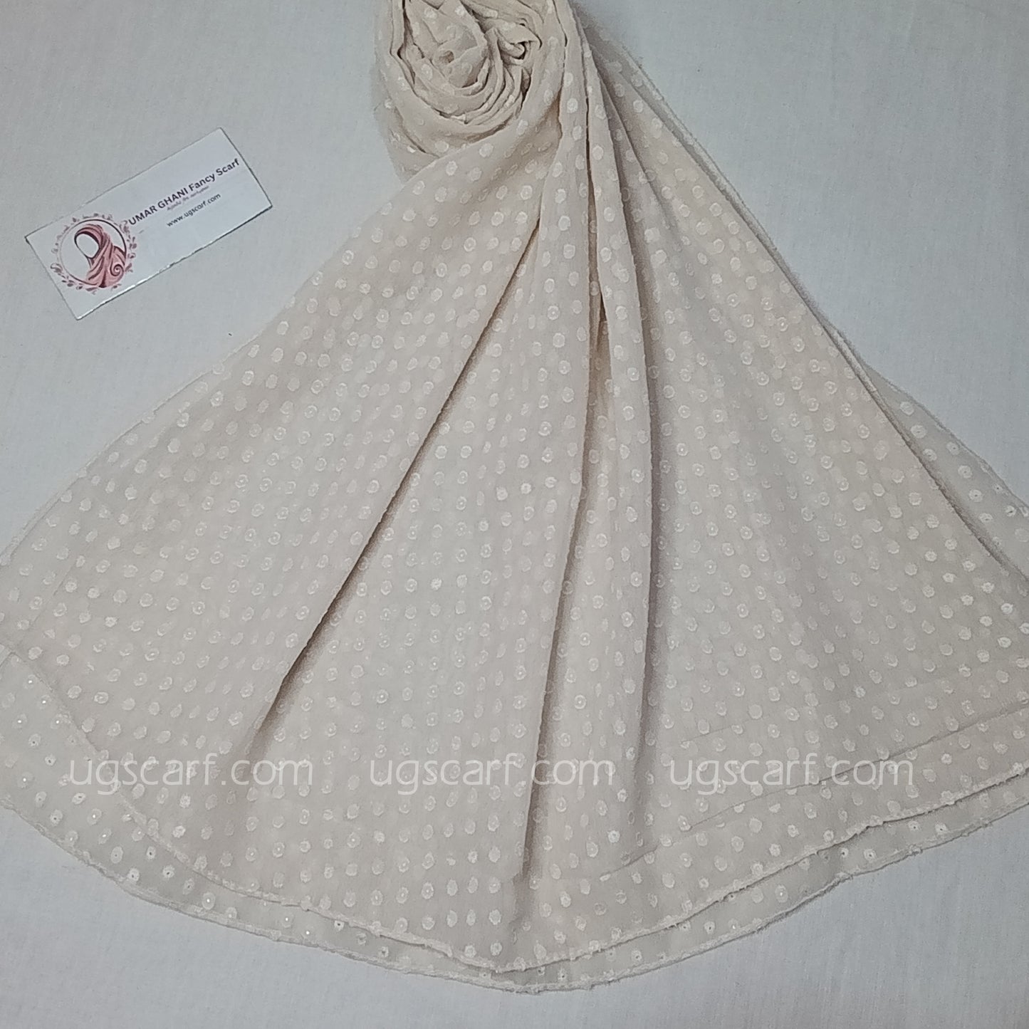 Chiffon Self Bureshia (Embossed) Hijab Scarf