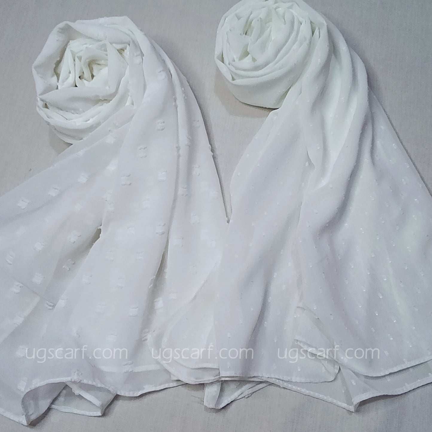 Chiffon Self Bureshia (Embossed) Hijab Scarf