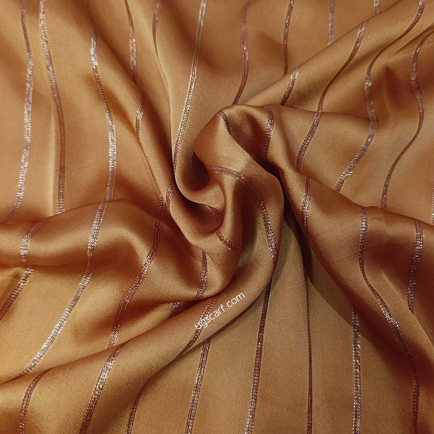 Premium Satin Silk Fancy Hijab Scarf, Metallic Striped Shimmer Stole