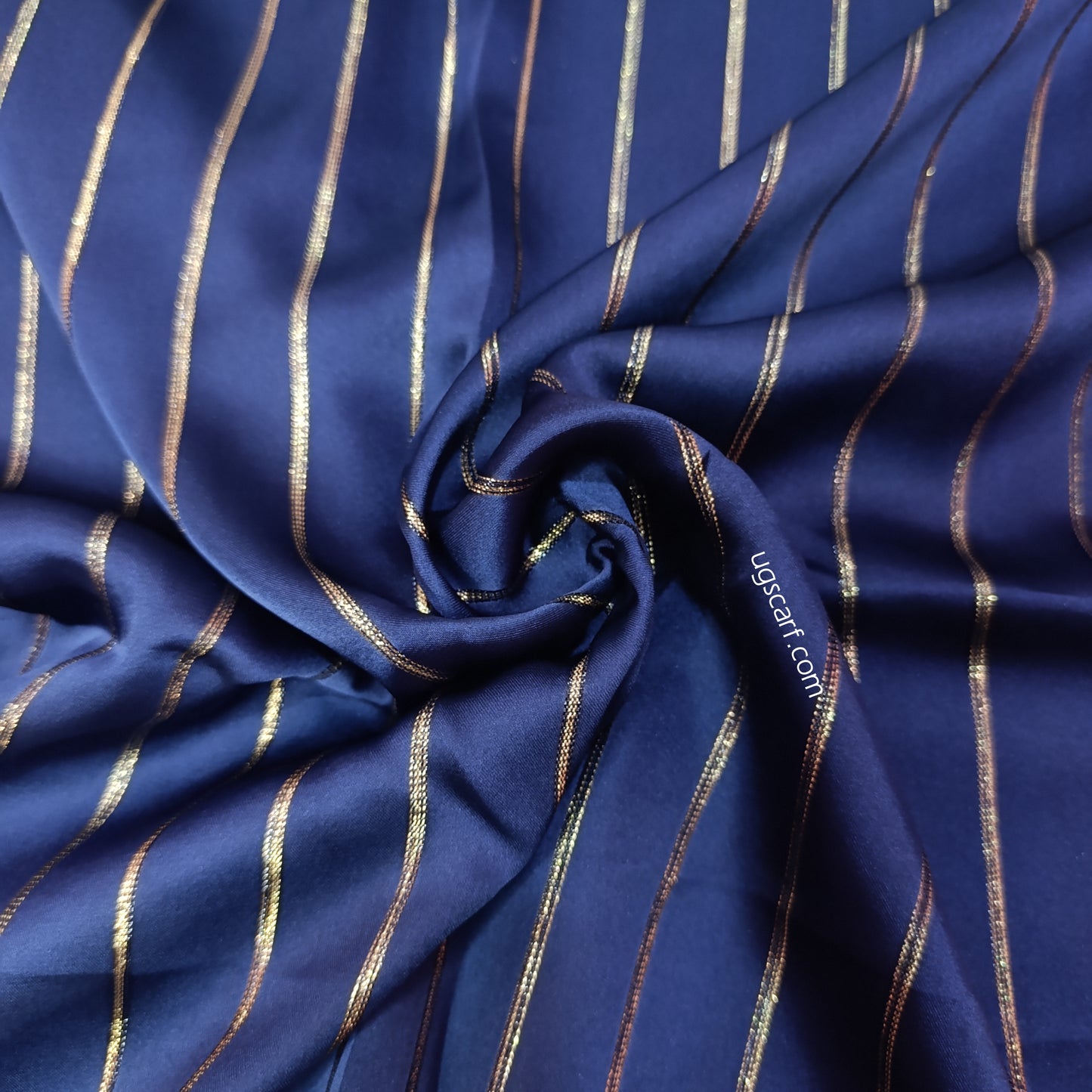 Premium Satin Silk Fancy Hijab Scarf, Metallic Striped Shimmer Stole