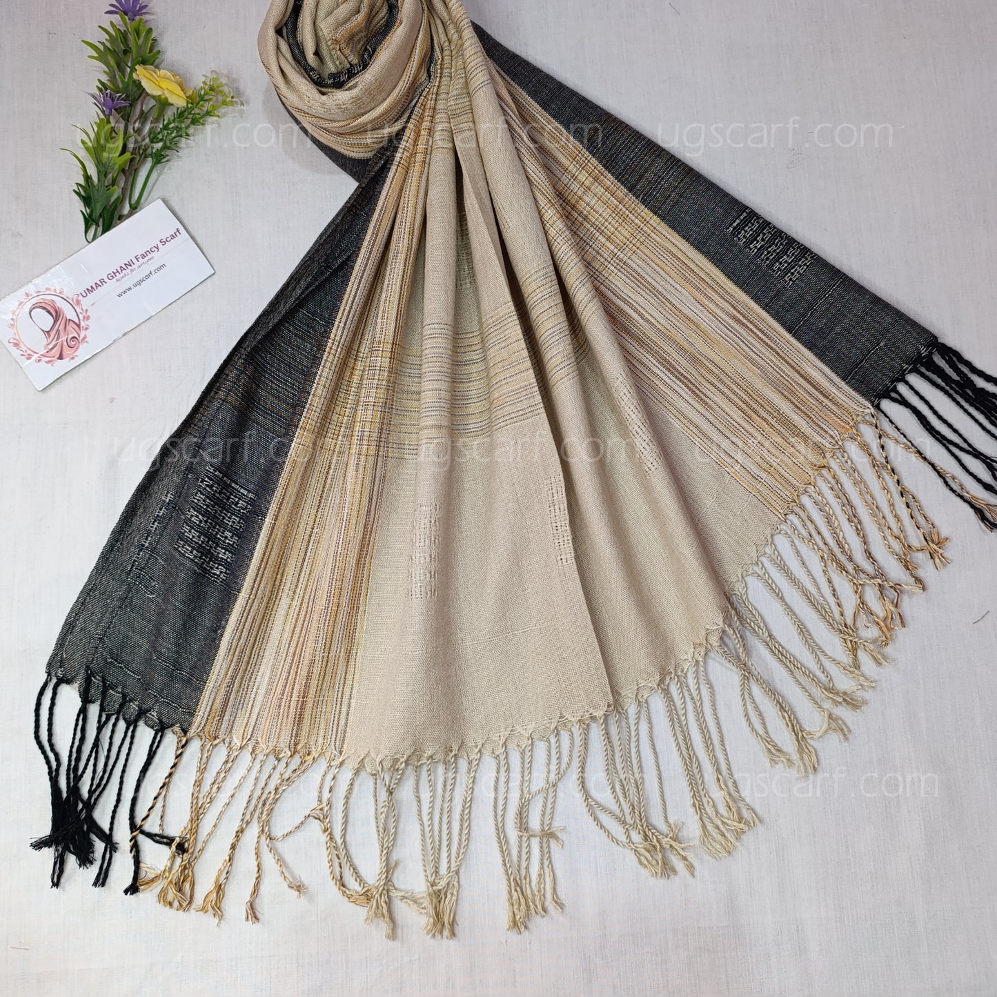 Premium Multi Colored Striped Pashmina Shawl / Scarf