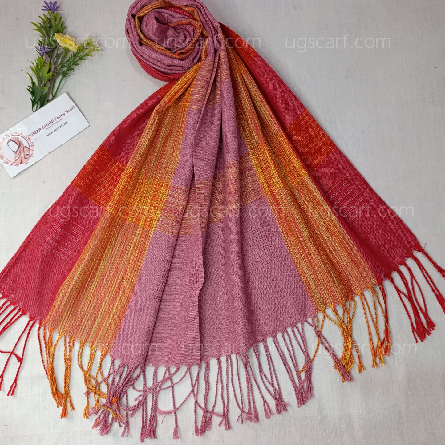 Premium Multi Colored Striped Pashmina Shawl / Scarf