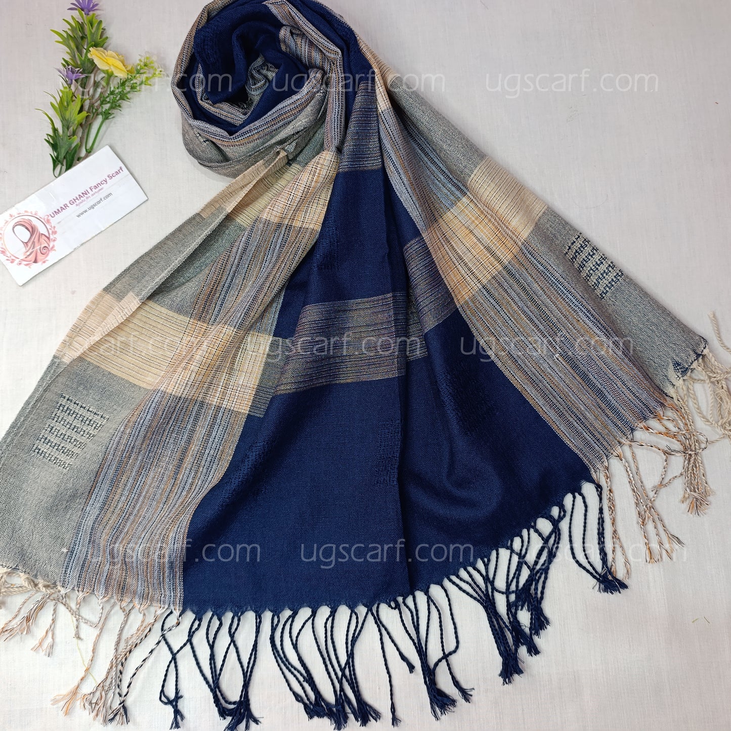 Premium Multi Colored Striped Pashmina Shawl / Scarf