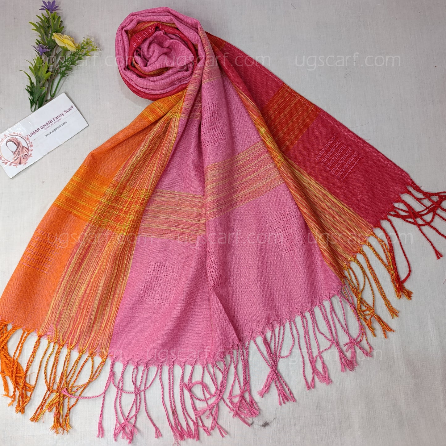 Premium Multi Colored Striped Pashmina Shawl / Scarf