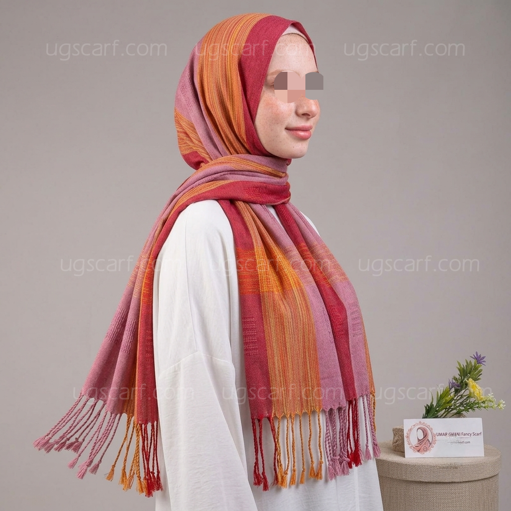 Premium Multi Colored Striped Pashmina Shawl / Scarf