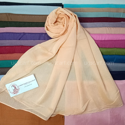 Imported Crinkle Chiffon Zari Hijab Scarf