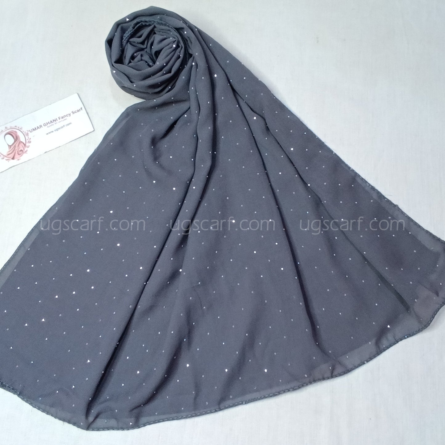 Chiffon Georgette Fancy Glow Dot Hijab Scarf