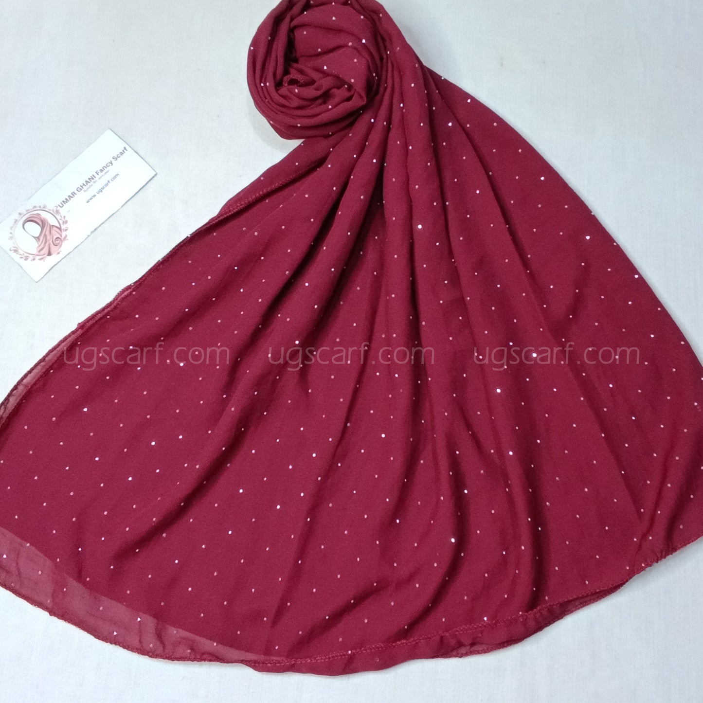 Chiffon Georgette Fancy Glow Dot Hijab Scarf