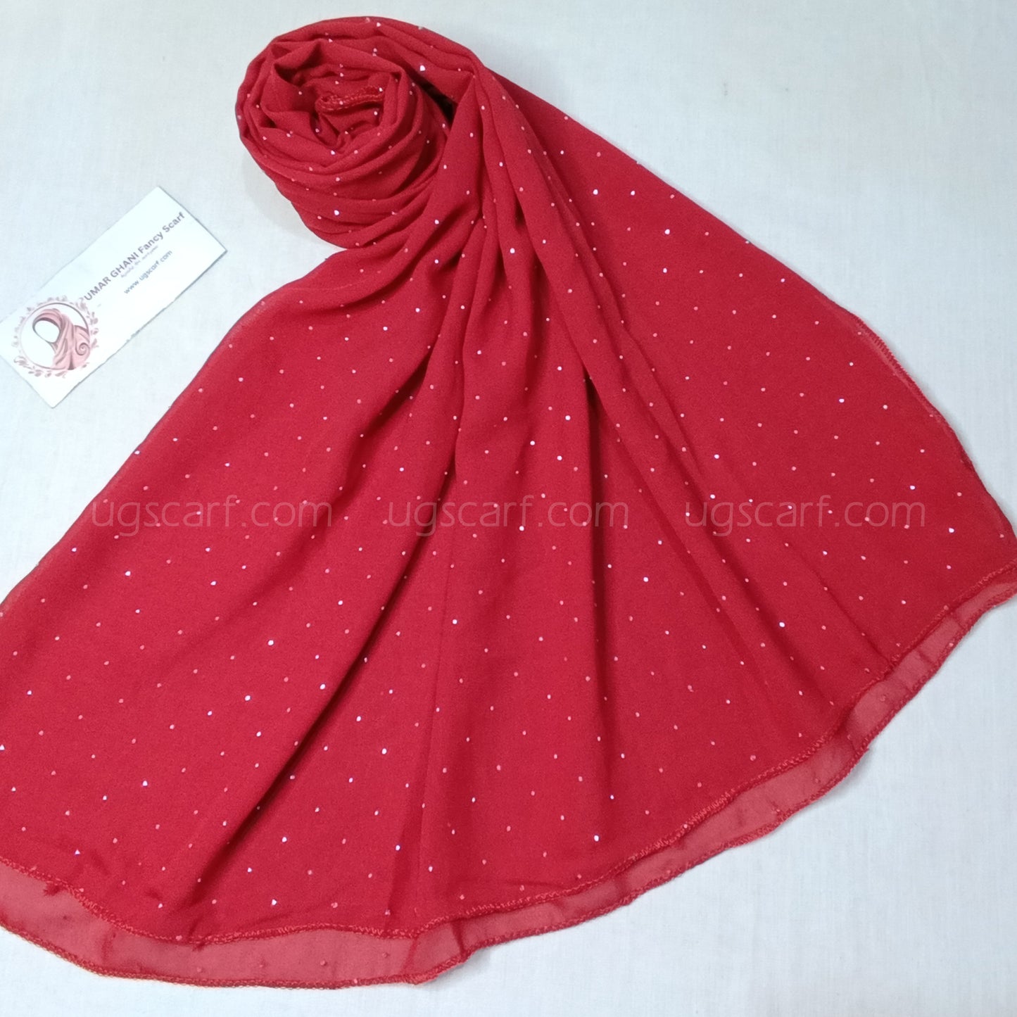 Chiffon Georgette Fancy Glow Dot Hijab Scarf