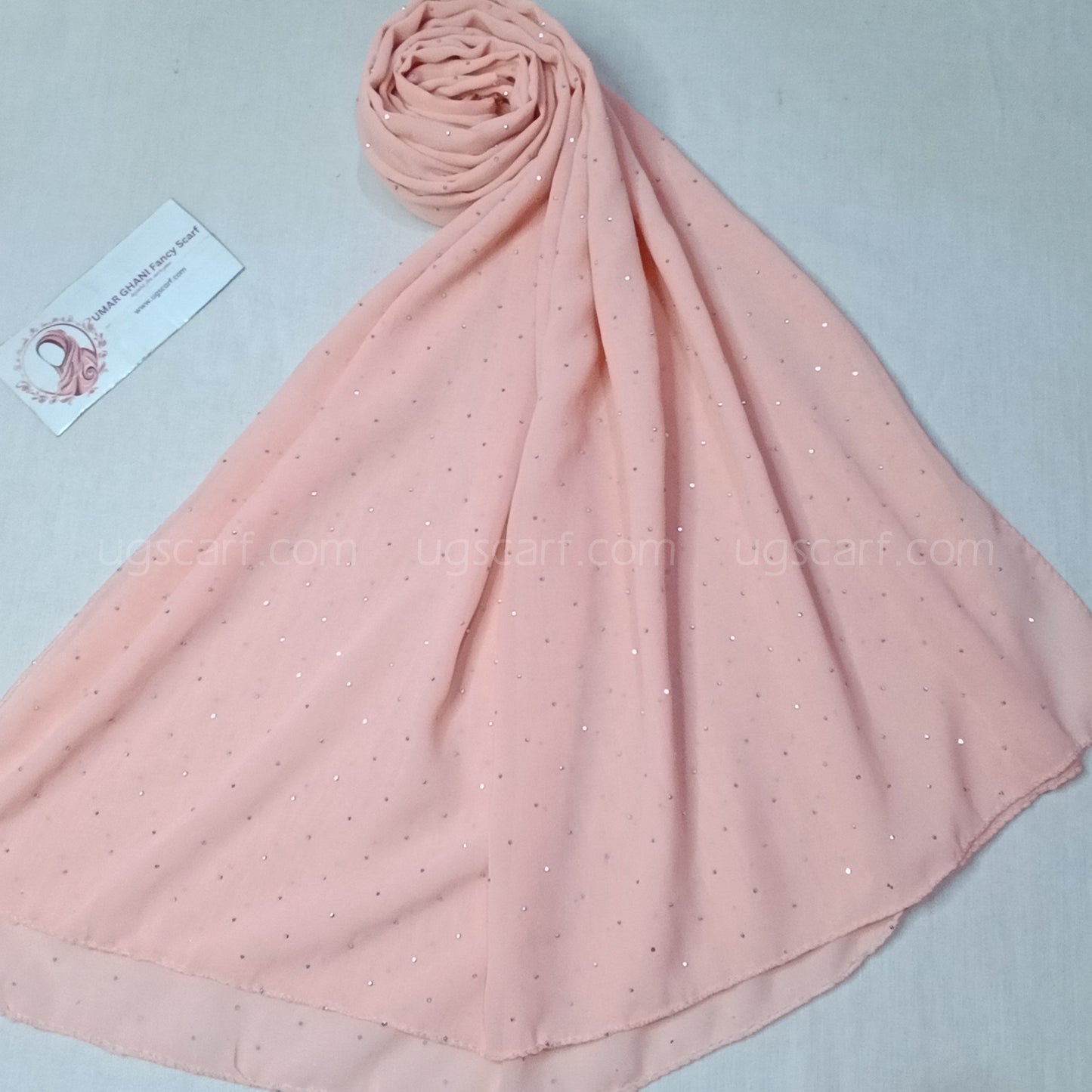 Chiffon Georgette Fancy Glow Dot Hijab Scarf