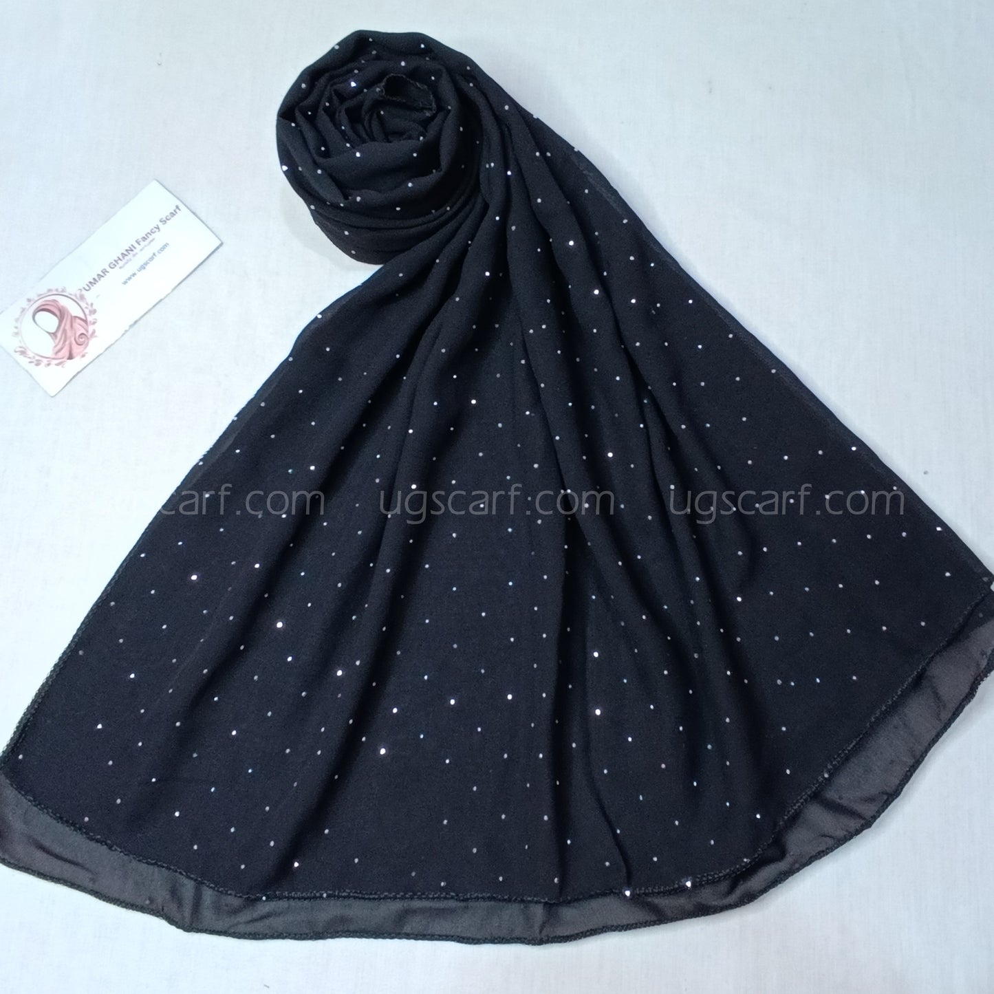 Chiffon Georgette Fancy Glow Dot Hijab Scarf