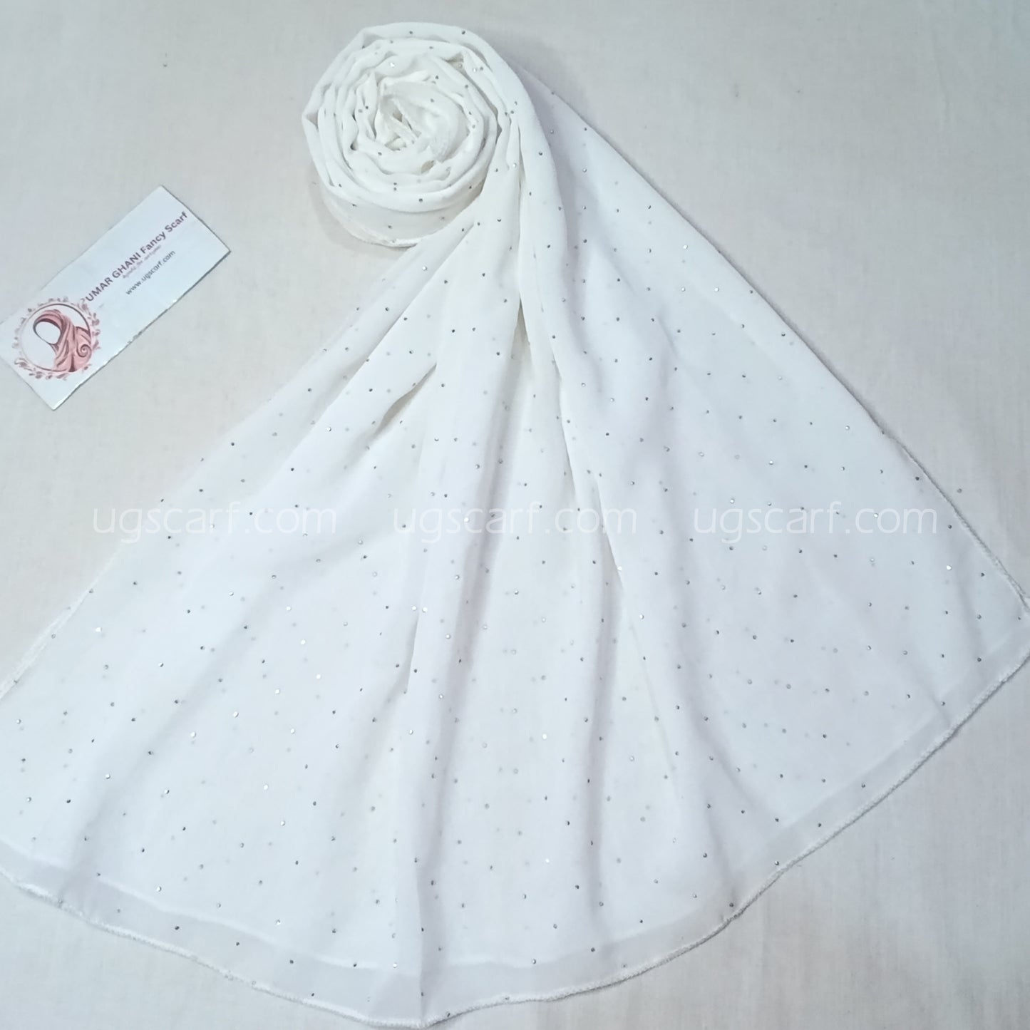 Chiffon Georgette Fancy Glow Dot Hijab Scarf
