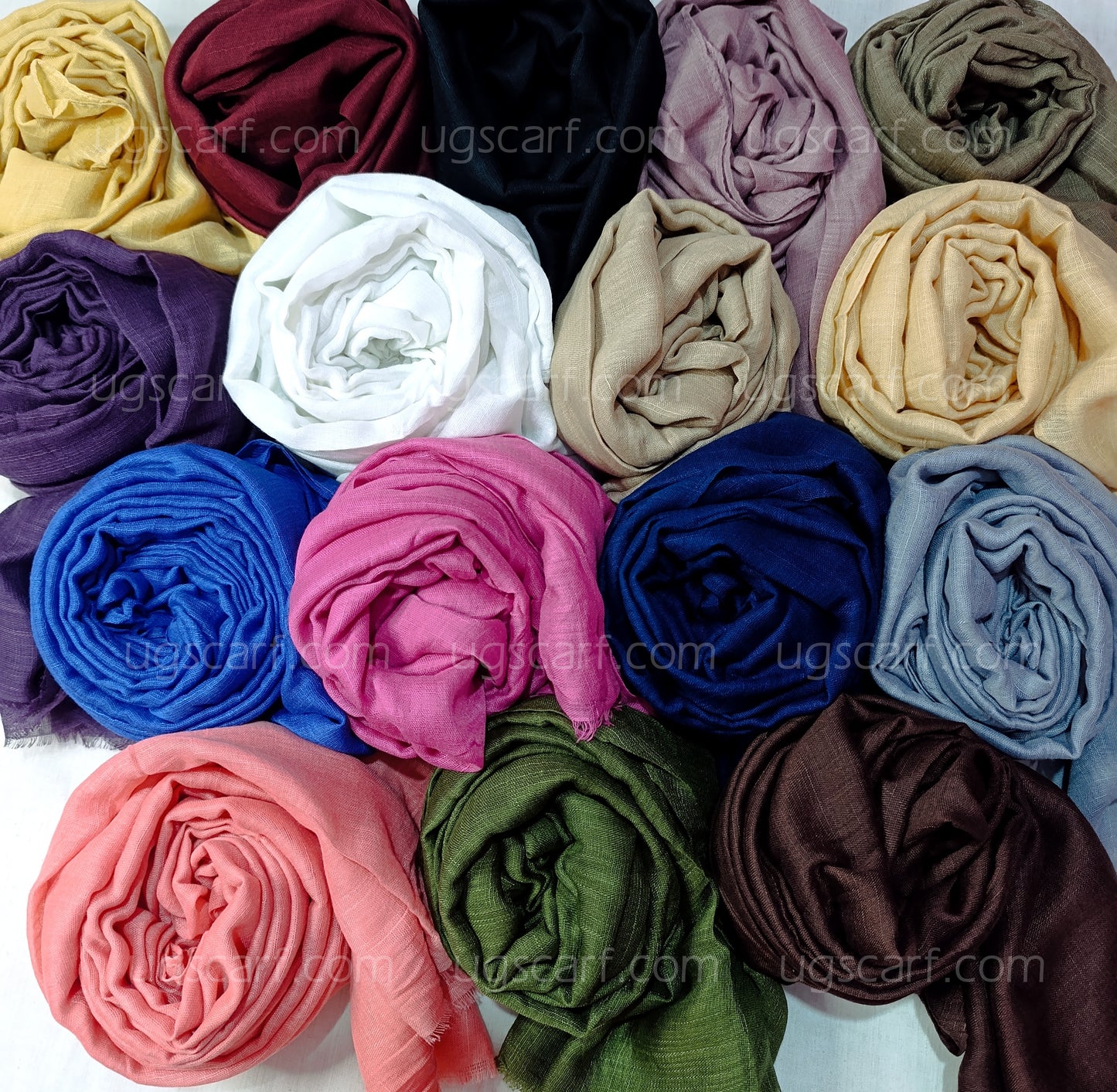 Imported Plain Cashmere Slub Lawn Bigger Size Hijab Scarf