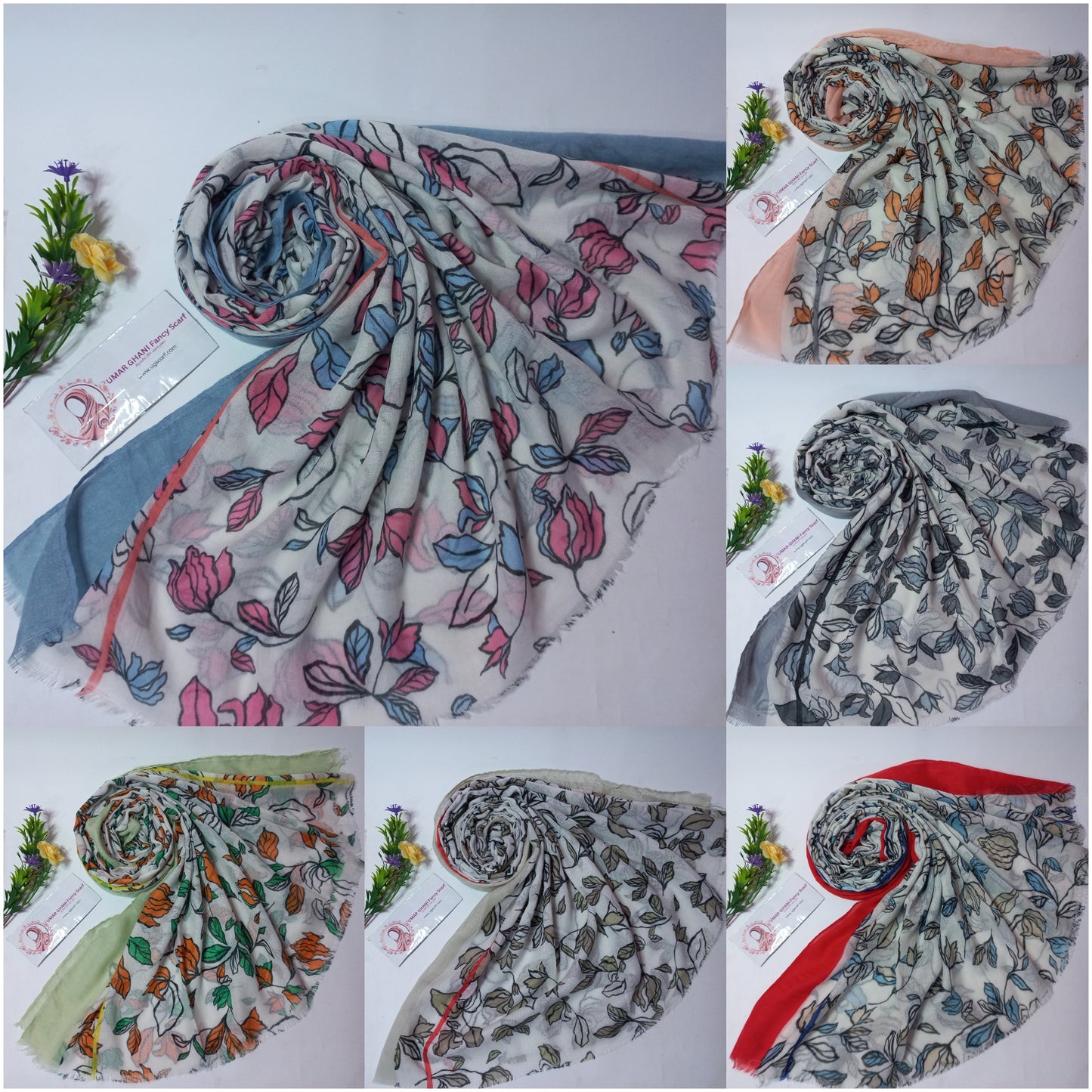 Soft Printed Lawn Hijab Scarf