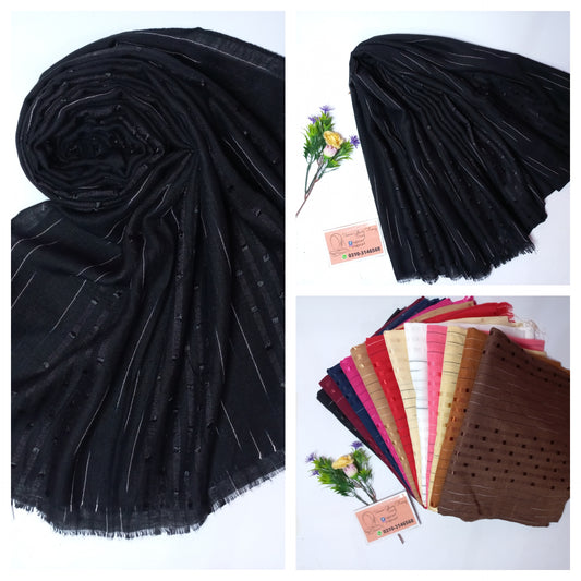 Imported Cashmere Slub Lawn Multi Lining Hijab Scarf