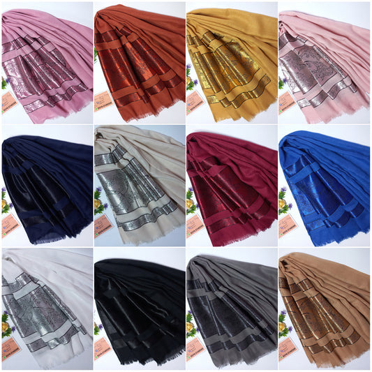 Imported Fancy Nepali Jacquard Hijab Scarf
