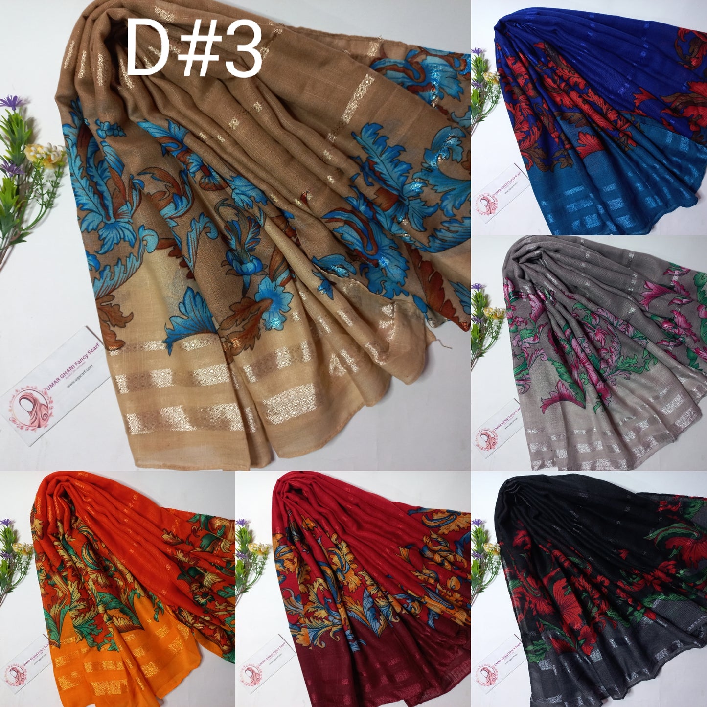 Imported Khaddi Lining Digital Print Hijab Scarf