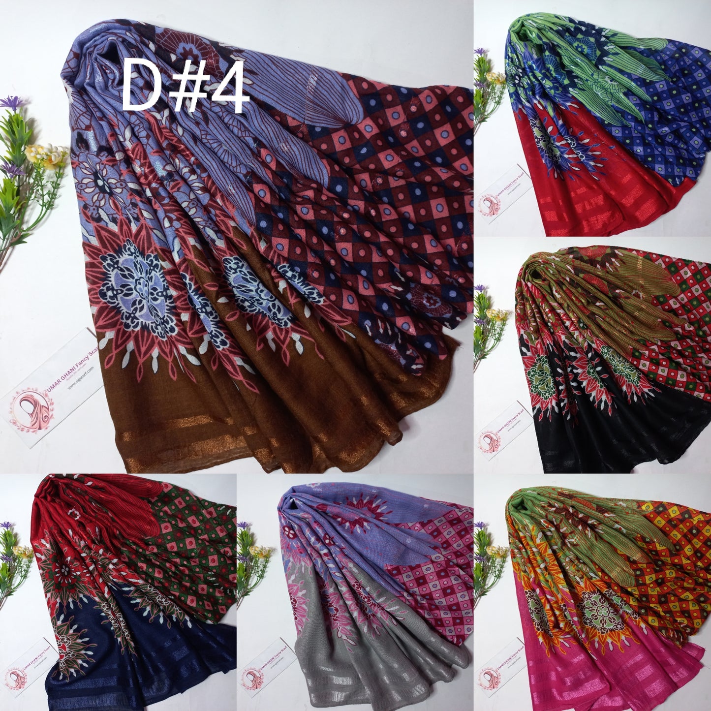 Imported Khaddi Lining Digital Print Hijab Scarf