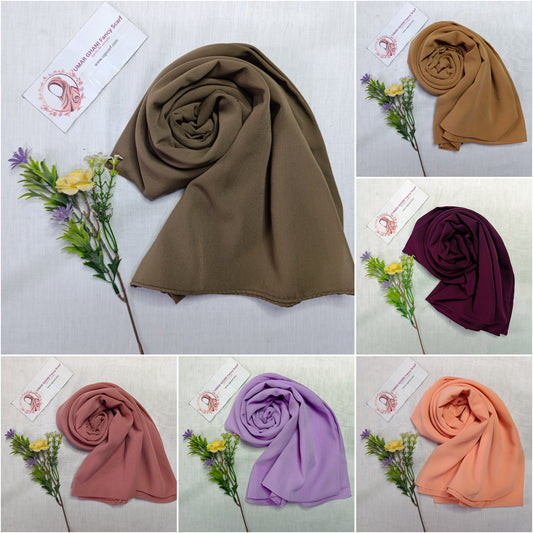 Imported Plain Chiffon Georgette Hijab Scarf