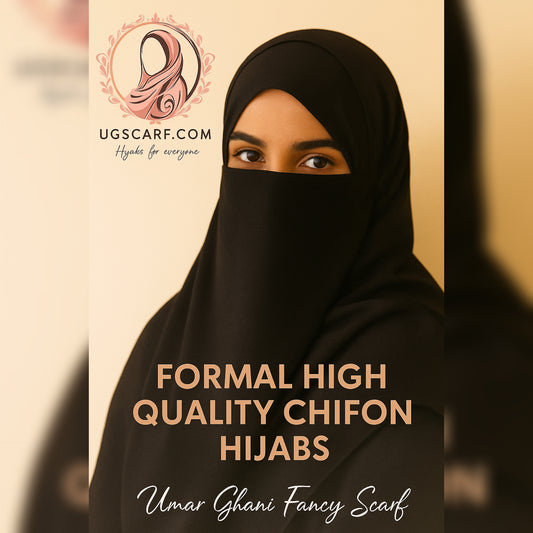 Black Formal Chiffon High Quality Hijab Scarf