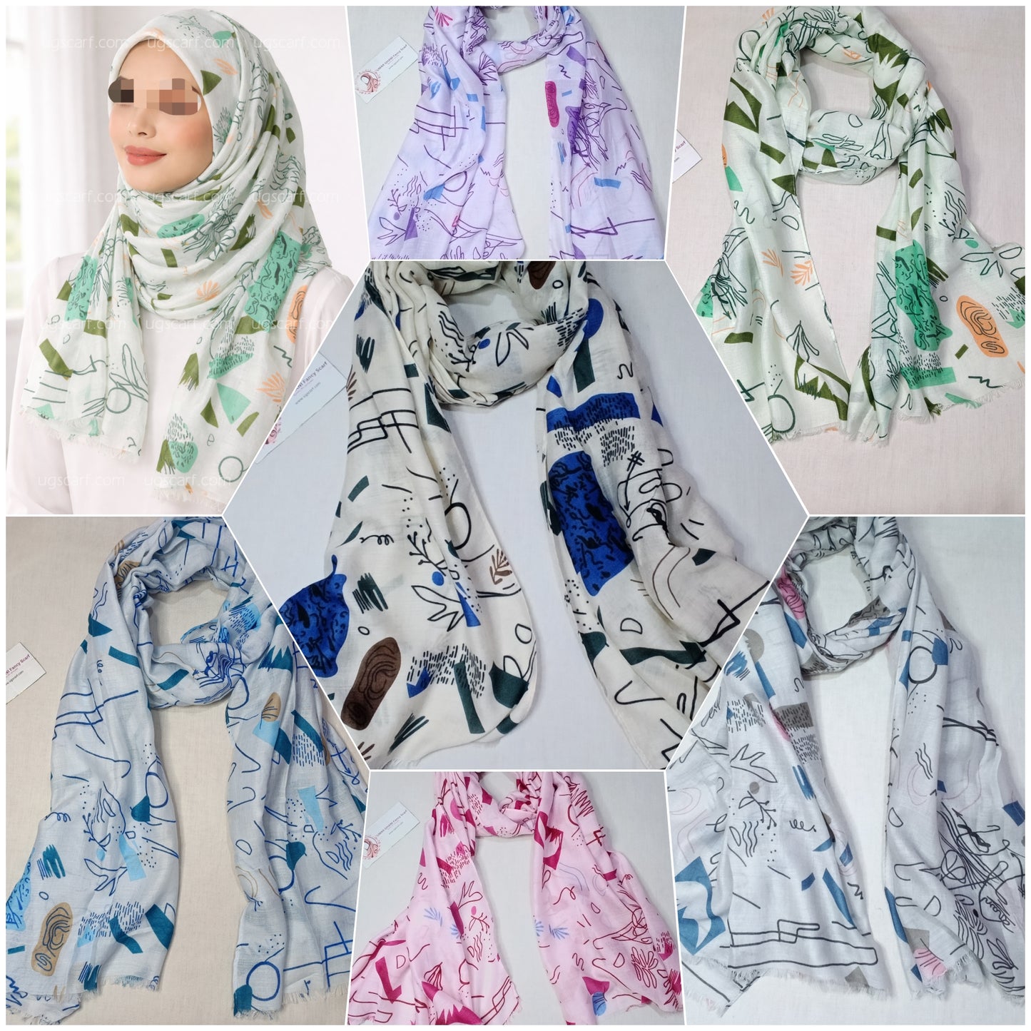Imported Soft Printed Lawn Hijab Scarf