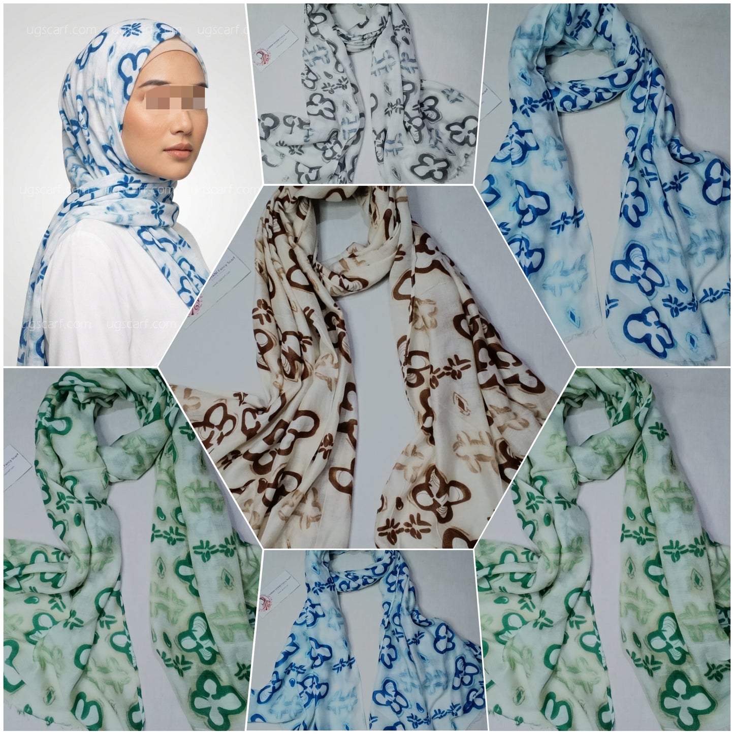 Imported Soft Printed Lawn Hijab Scarf