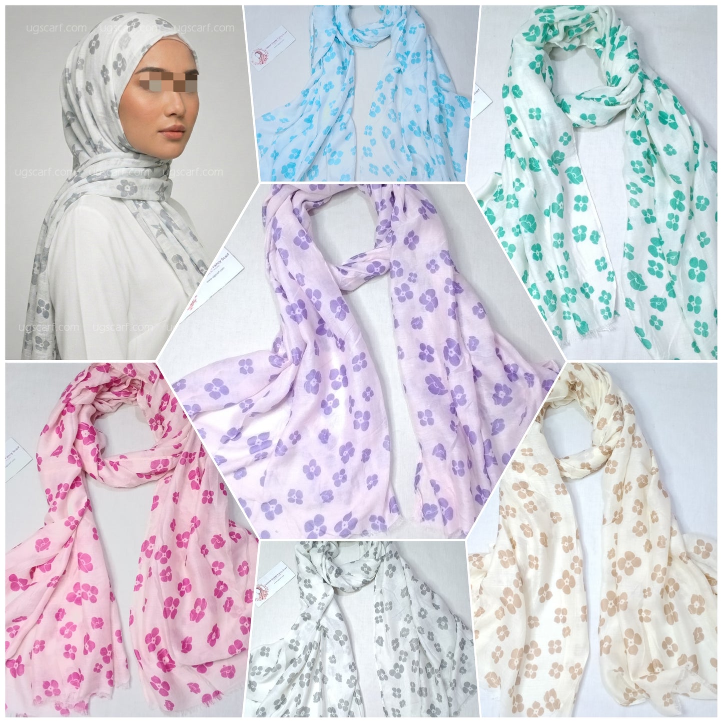 Imported Soft Printed Lawn Hijab Scarf