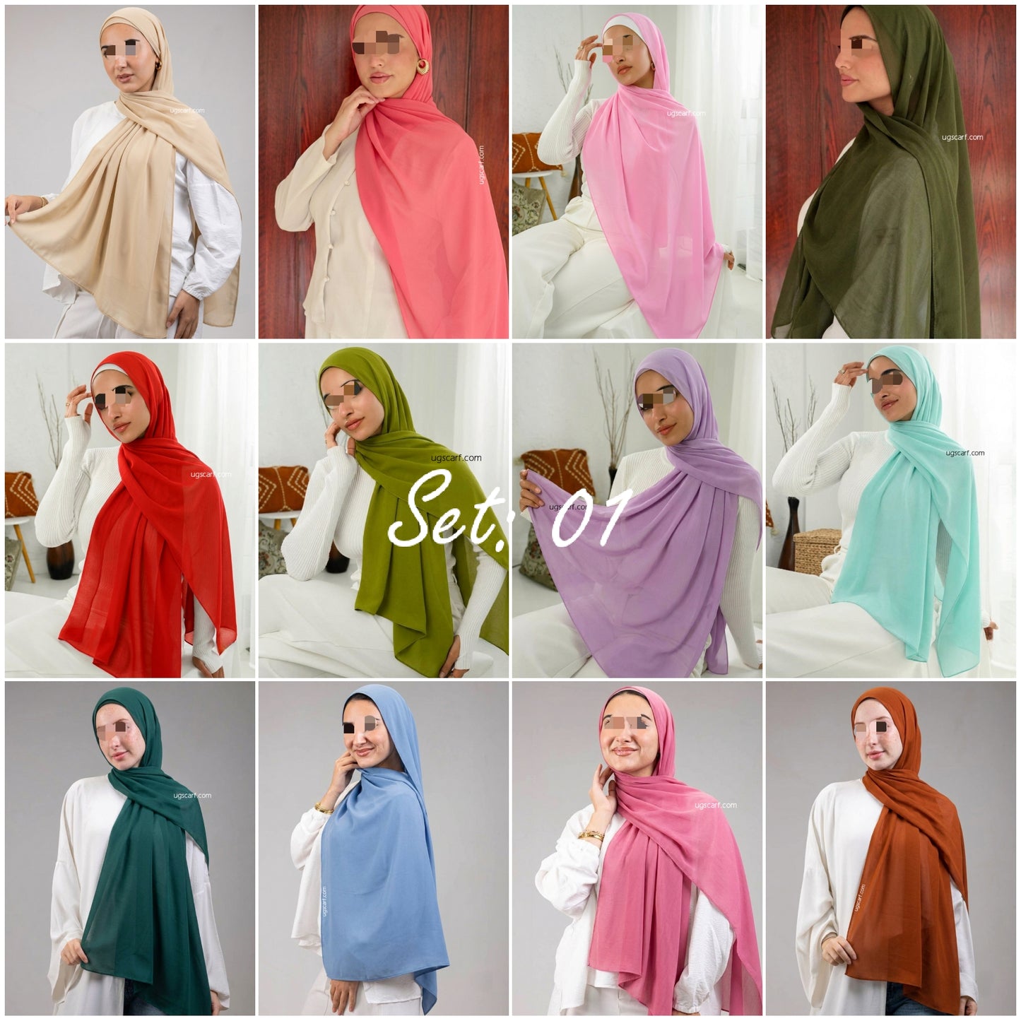 Premium Georgette Chiffon Scarf | Lightweight Everyday Hijab